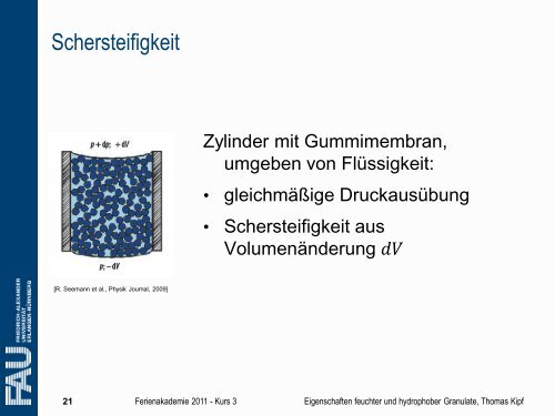 Eigenschaften feuchter und hydrophober Granulate