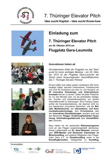 Einladung 7. ThÃ¼ringer Elevator Pitch - Technologie- und ...