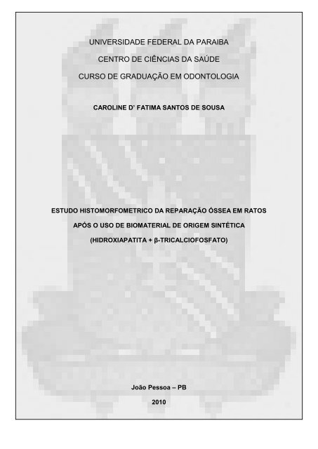 15. estudo histomorfometrico da reparaÃ§Ã£o Ã³ssea em ratos apÃ³s o ...