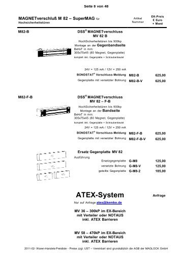 ATEX-System - MAGLOCK SicherheitsSysteme GmbH