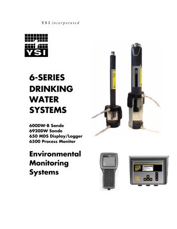 YSI 6-Series Drinking Water Sondes Operations Manual - YSI.com