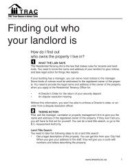 Finding out who your landlord is - TRAC Tenant Resource ...