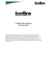 ComProbe USB Quick Start Guide - Frontline Test Equipment