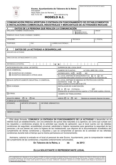 Modelo Generico Comunicacion Actividad Inocua Isotools