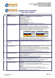 MSDS draft - MWE - Medical Wire