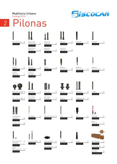 Catálogo MOBILIARIO URBANO - Siscocan