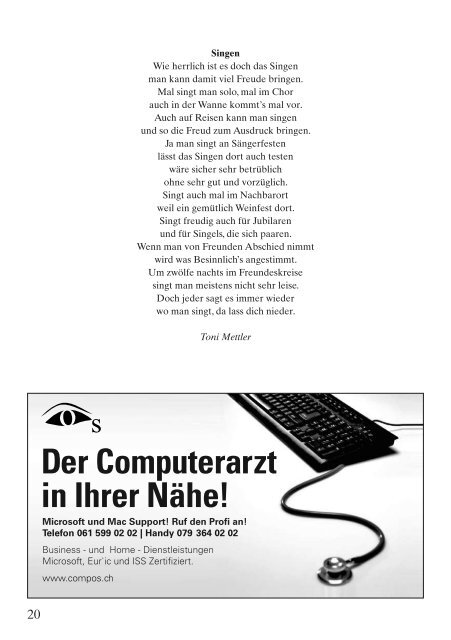 Ausgabe 3/2012 - MÃ¤nnerchor St. Johann Basel