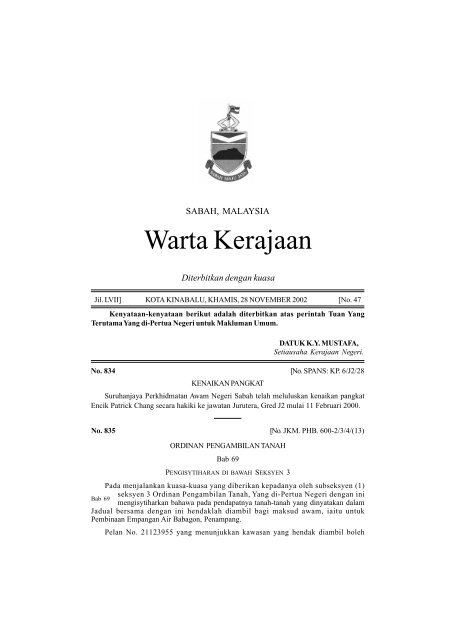 Warta Kerajaan Sabah