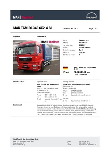 MAN TGM 26.340 6X2-4 BL - MAN TopUsed