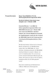 Presseinformation Neuer Geschäftsführer für die ... - NRW.Bank