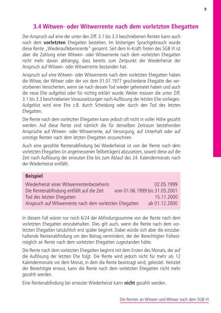 Renten an Hinterbliebene - Erziehungsrente [pdf] - Wert