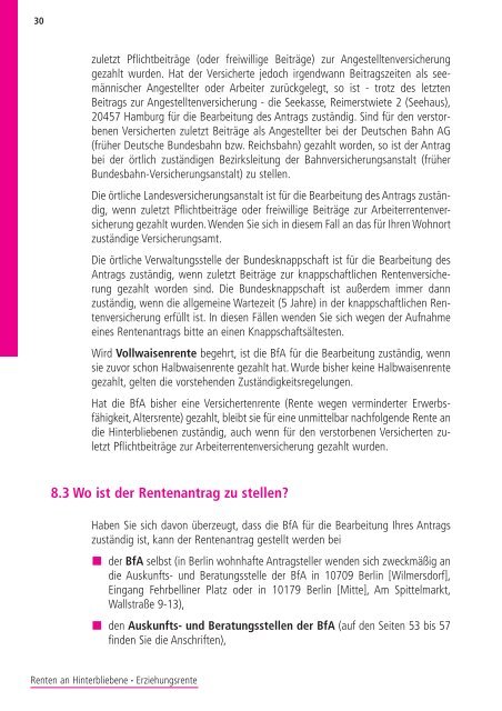 Renten an Hinterbliebene - Erziehungsrente [pdf] - Wert