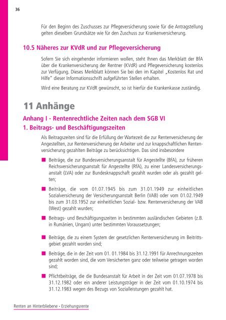 Renten an Hinterbliebene - Erziehungsrente [pdf] - Wert