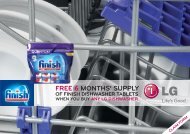 free 6 months' supply of finish dishwasher tablets - LG Electronics