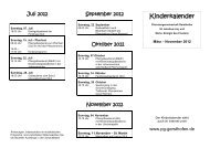 Kinderkalender 2012 - Pfarreiengemeinschaft Gersthofen