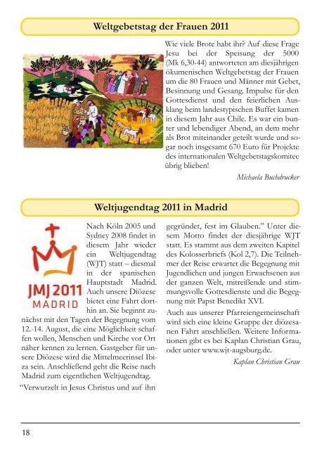 Pfarrbrief Ausgabe 18 - Ostern 2011 - Pfarreiengemeinschaft ...