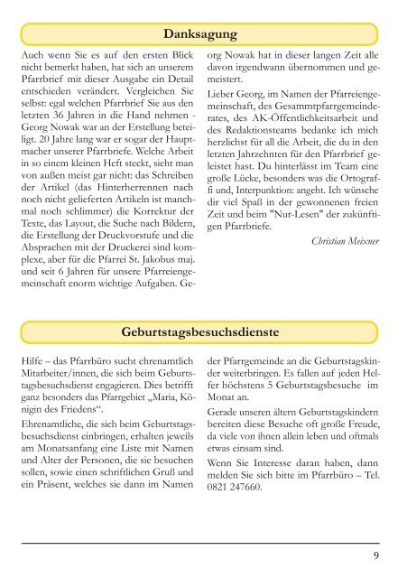 Pfarrbrief Ausgabe 18 - Ostern 2011 - Pfarreiengemeinschaft ...
