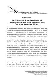 Schaffrathsaal der - Musikakademie Rheinsberg