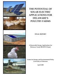 Potential of Solar Electric Applications for Delaware's Poultry Farms