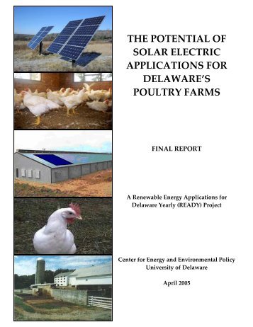 Potential of Solar Electric Applications for Delaware's Poultry Farms