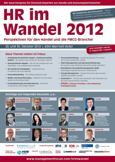 HR im Wandel 2012 - Management Forum der Verlagsgruppe ...