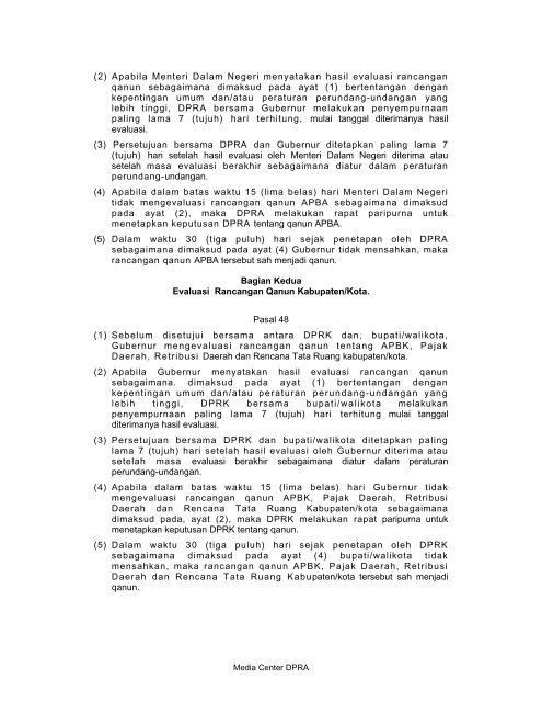 QANUN ACEH NOMOR 3 TAHUN 2007 TENTANG TATA CARA ...