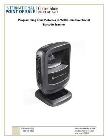 Programming YourMotorola DS9208 Omni Directional Barcode ...