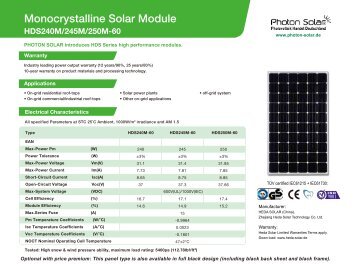 Monocrystalline Solar Module - Photon-Solar.de