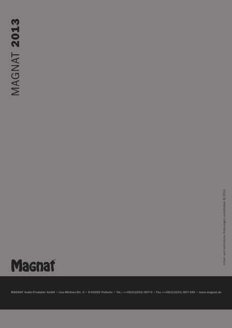 Home-HiFi 2013 - Magnat