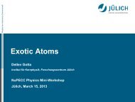Detlev Gotta (IKP): Exotic Atoms - NuPECC