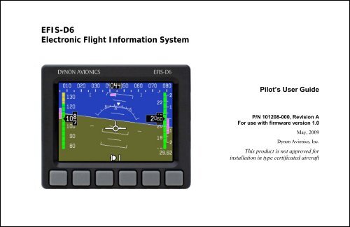 EFIS-D6 Pilot's User - Dynon Avionics