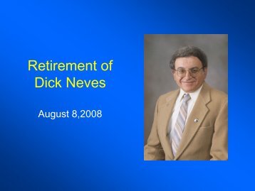 Retirement of Dick Neves - Fish and Wildlife Conservation