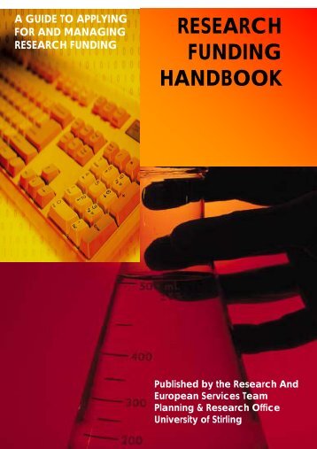 research funding handbook - Publication Scheme - University of ...