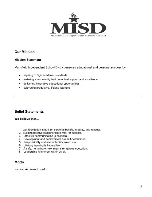 Mansfield ISD - Mansfield Independent School District