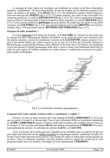 Les phénomènes karstiques - Cercles des Naturalistes de Belgique