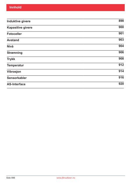 Ifm Kjerneprodukter - Sivilingeniør JF Knudtzen AS