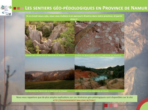 Les sentiers gÃ©o-pÃ©dologiques en Province de Namur