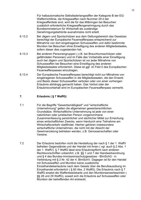 Verwaltungsvorschrift zum Waffengesetz - Deutscher SchÃ¼tzenbund ...