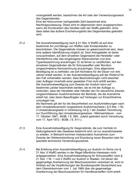 Verwaltungsvorschrift zum Waffengesetz - Deutscher SchÃ¼tzenbund ...