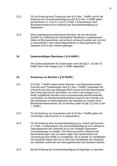 Verwaltungsvorschrift zum Waffengesetz - Deutscher SchÃ¼tzenbund ...