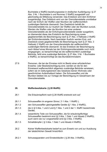 Verwaltungsvorschrift zum Waffengesetz - Deutscher SchÃ¼tzenbund ...