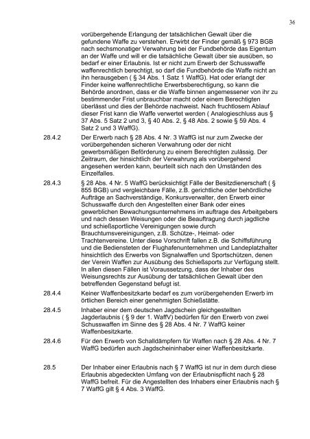 Verwaltungsvorschrift zum Waffengesetz - Deutscher SchÃ¼tzenbund ...