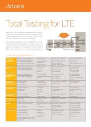 Total Testing for LTE - Aricent