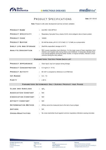 RSV 1203 SPTN-5 - Medix Biochemica