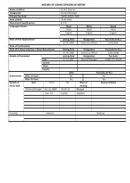 HISTORY OF CADRE OFFICERS OF MPCDF Bhopal Jan. 13 Contd ...