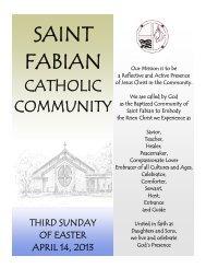weekly guide for daily prayer - Saint Fabian Catholic Church