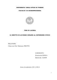 tesi di laurea - Consiglio regionale del Piemonte