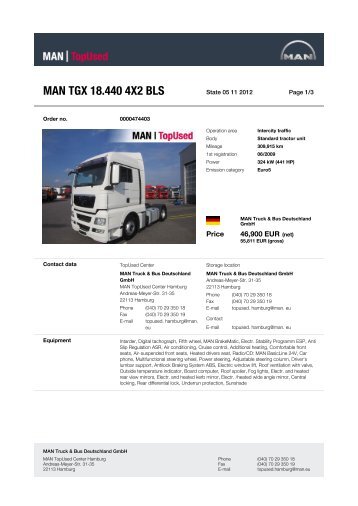 MAN TGX 18.440 4X2 BLS - MAN TopUsed