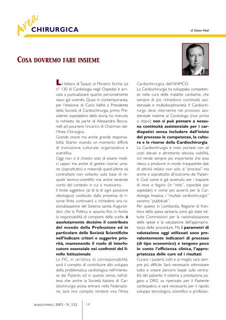 Cardiologia negli Ospedali nÂ° 132 Marzo/Aprile 2003 - Anmco