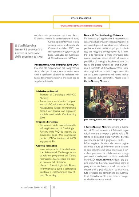 Cardiologia negli Ospedali nÂ° 132 Marzo/Aprile 2003 - Anmco